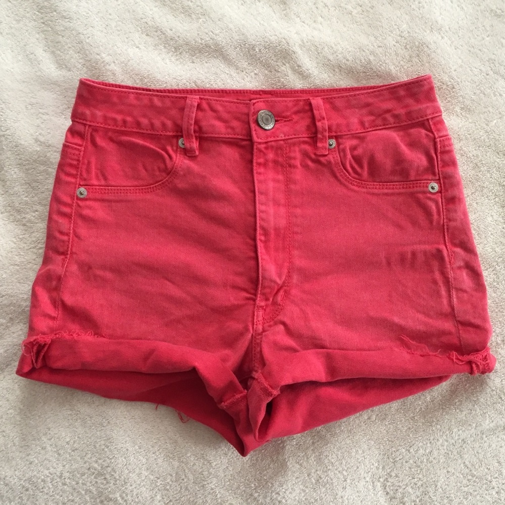 American Eagle Super High Waisted Denim Shorts